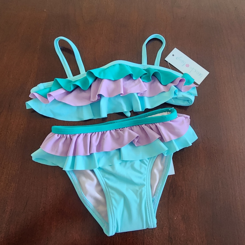 Little Girls Ruffle Bikini - Picture 2 of 2